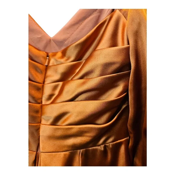 Mac Duggal Dress Size 2 Cognac Orange - Picture 8 of 13